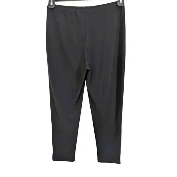 Joseph Ribkoff 3/4 Length Leggings Womens Size 6 Black  Sheer Ruched Ankle Gym - Picture 3 of 4